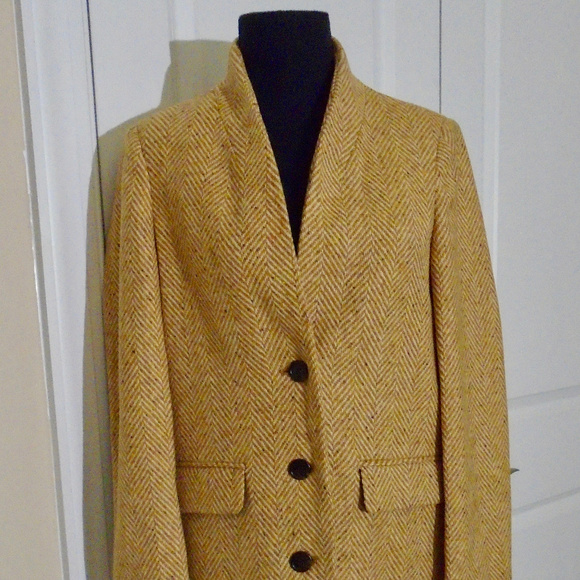 J CREW Ovesized Topcoat in Herringbone Wool 4P NWT - Picture 3 of 8